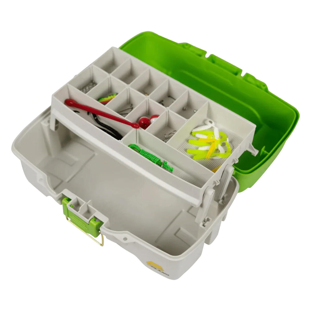 PLANO LET'S FISH 1-TRAY TACKLE BOX - GREEN/GRAY