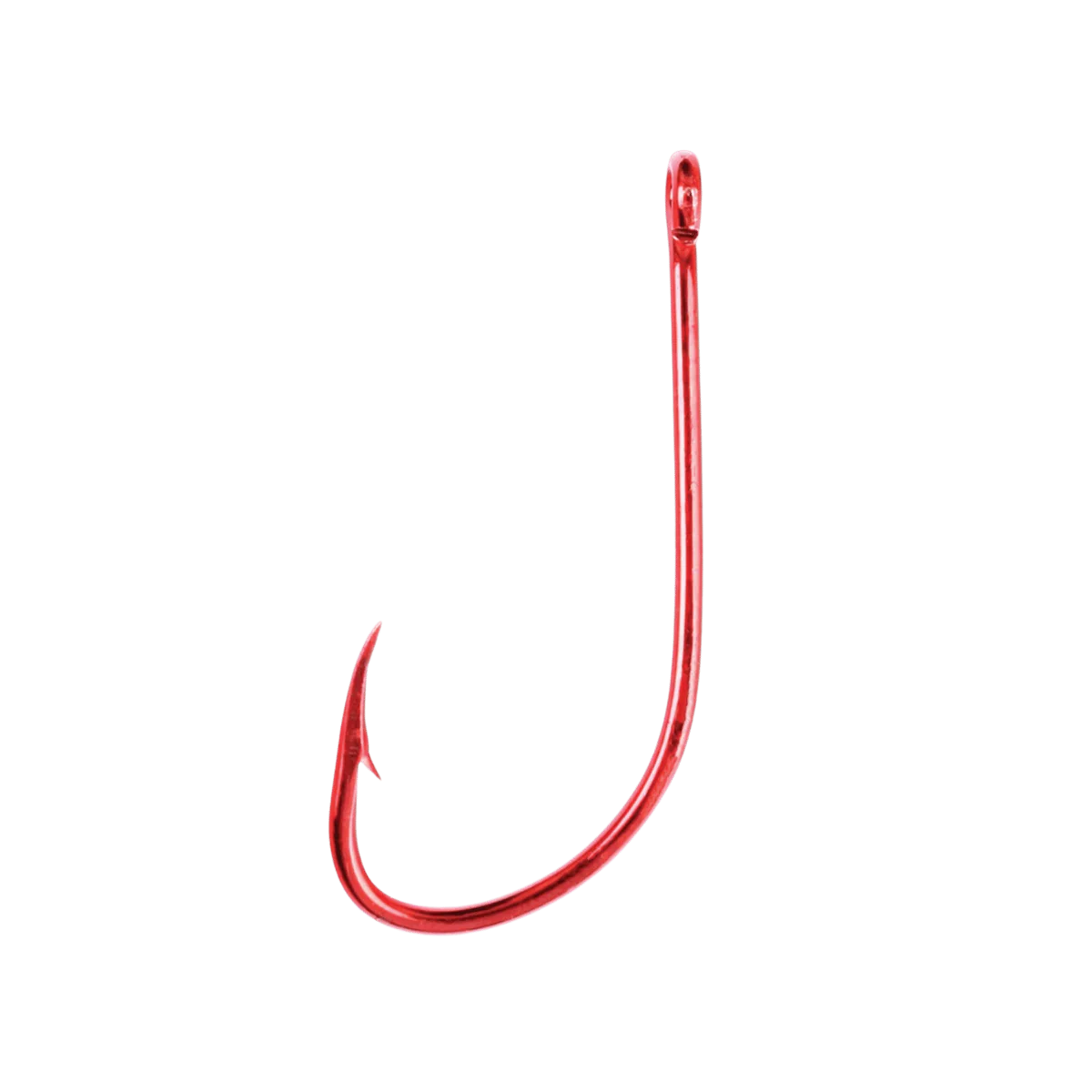 EAGLE CLAW PLAIN SHANK STRAIGHT EYE OFFSET 10PK SIZE 3/0 RED