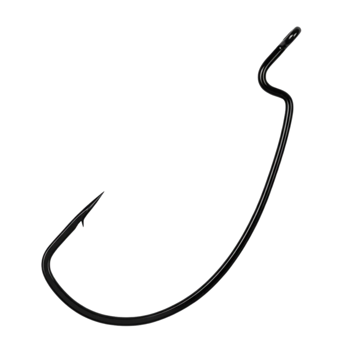 GAMAKATSU WORM OFFSET EXTRA WIDE GAP HOOK - SIZE #2 - BLACK