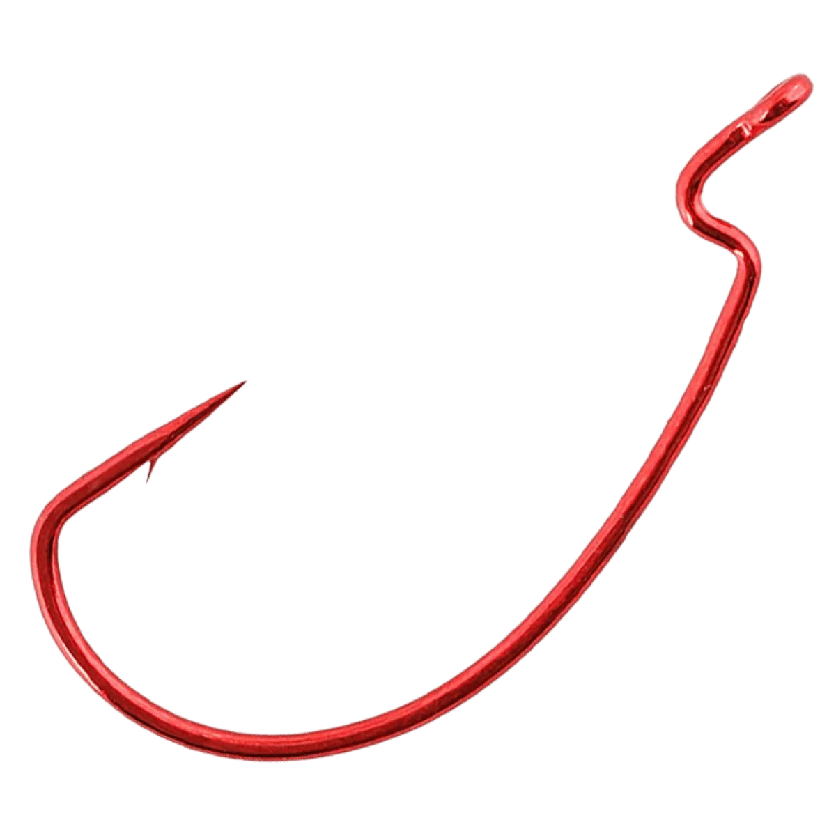 GAMAKATSU SUPERLINE OFFSET WORM HOOK - RED SIZE #2/0