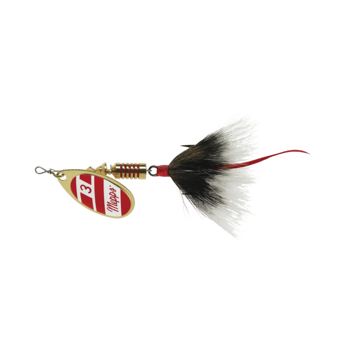 MEPPS AGLIA DRESSED 1/4OZ - RED/GOLD GREY TAIL