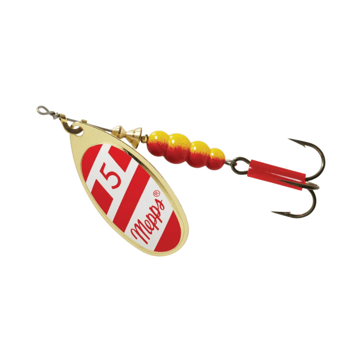 MEPPS AGLIA SPINR-PLAIN 1/2OZ - GOLD/RED WHITE