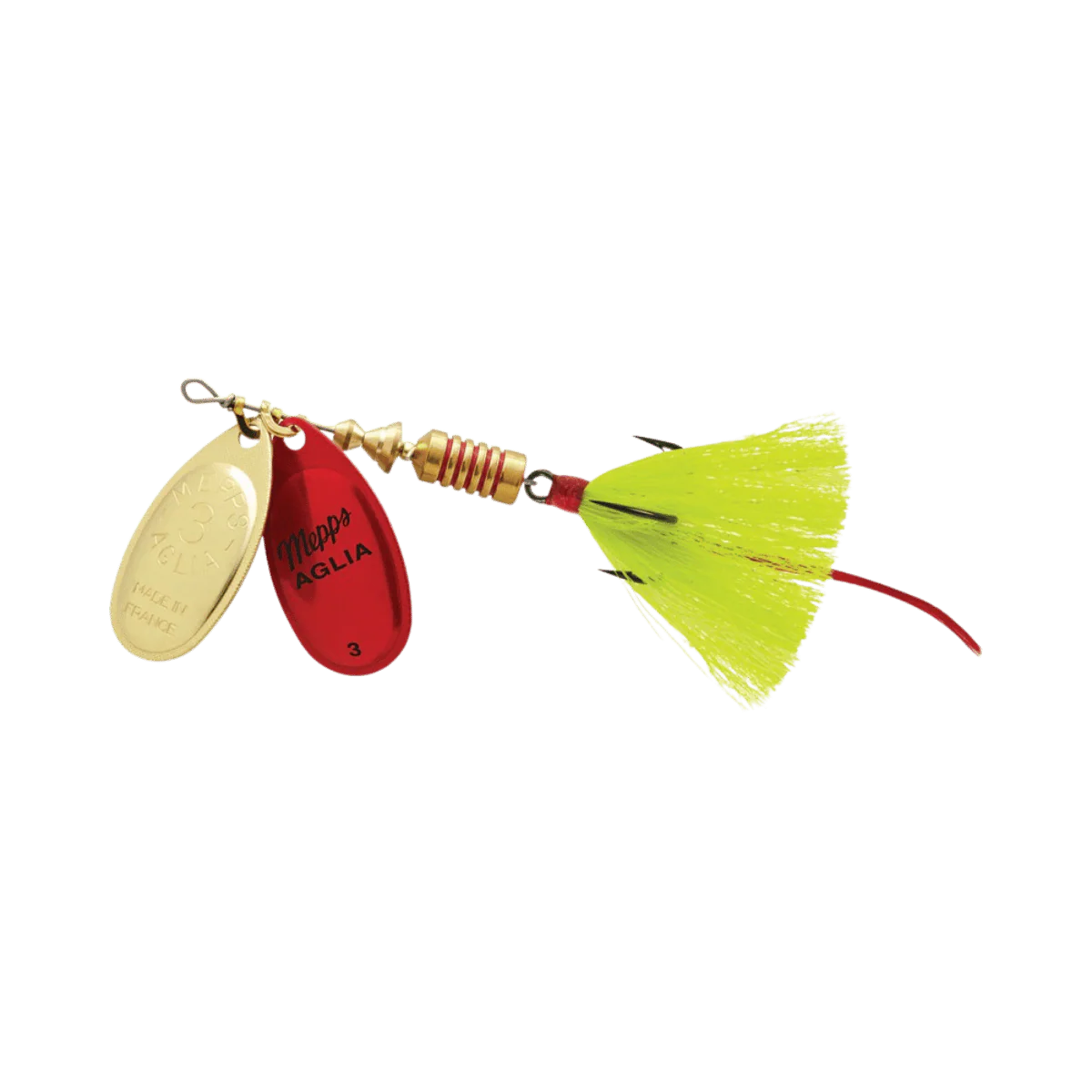 MEPPS DOUBLE BLADE AGLIA 5/16OZ - #3 - GOLD/RED PLAT-YELLOW