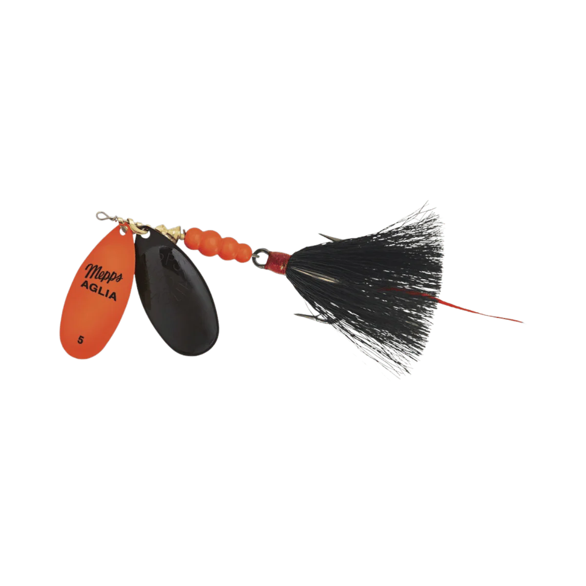 MEPPS DOUBLE BLADE AGLIA 11/16OZ - #5 - HOT ORANGE/BK-BLK