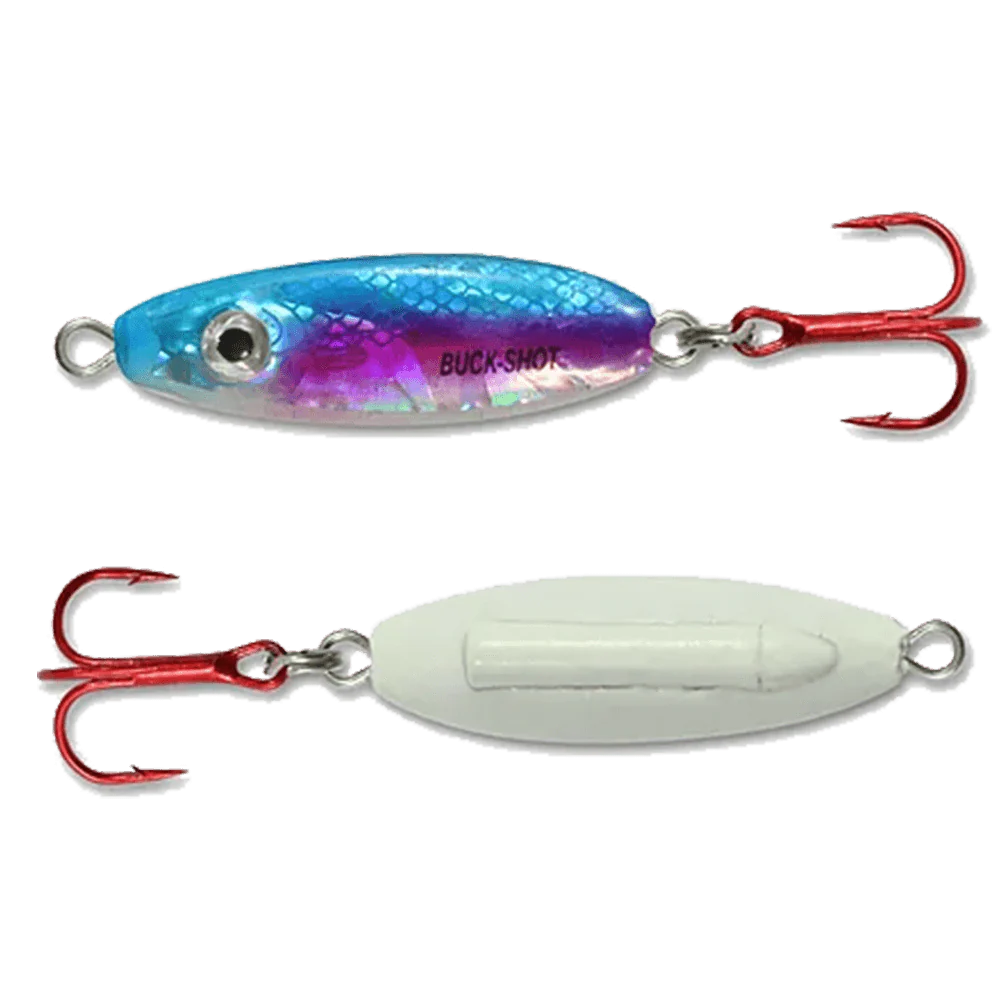 NORTHLAND BUCK-SHOT RATTLE SPOON S-GLO RAINBOW 1/8OZ