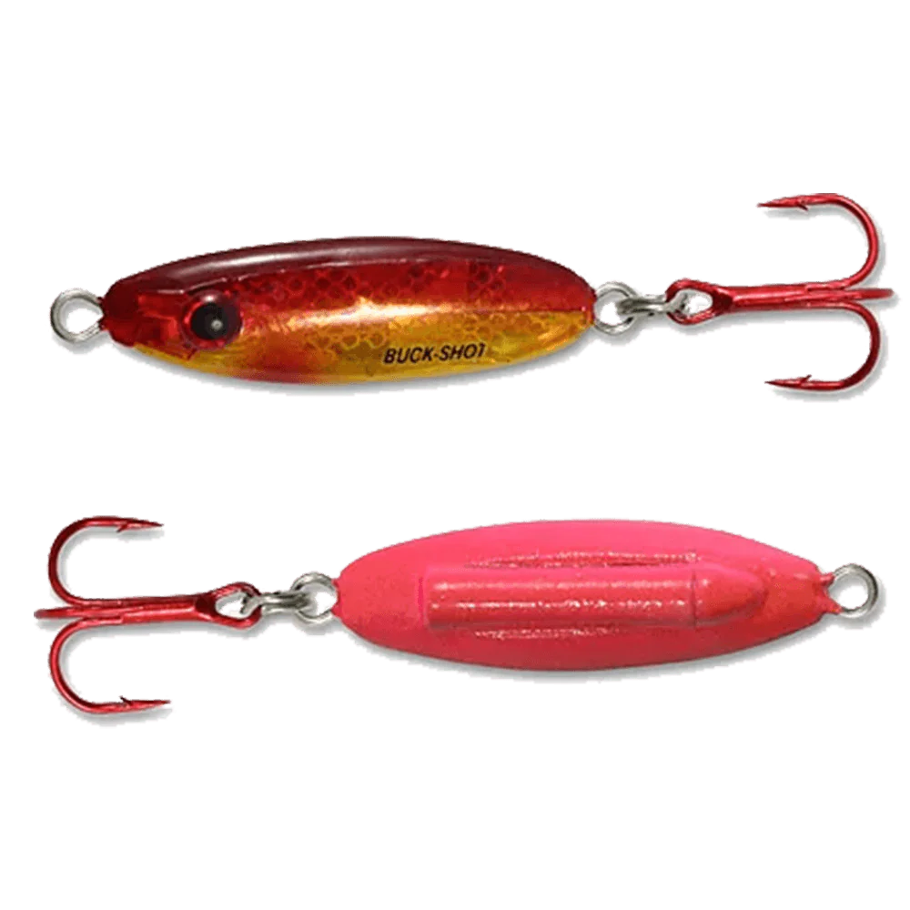 NORTHLAND BUCK-SHOT RATTLE SPOON S-GLO GOLDFISH 1/8OZ