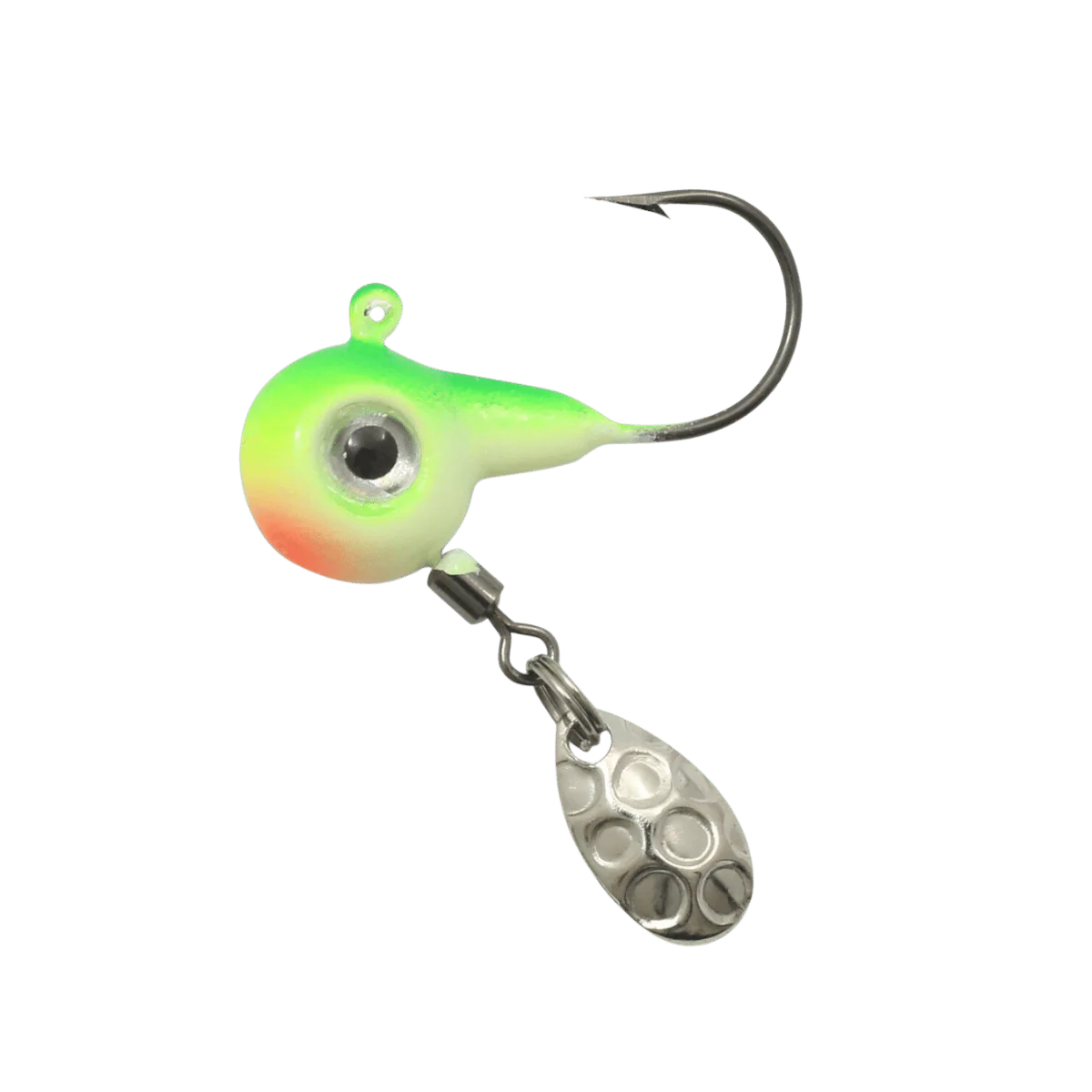 NORTHLAND FIREBALL SPIN JIG 3/8OZ - GLOW WATERMELON
