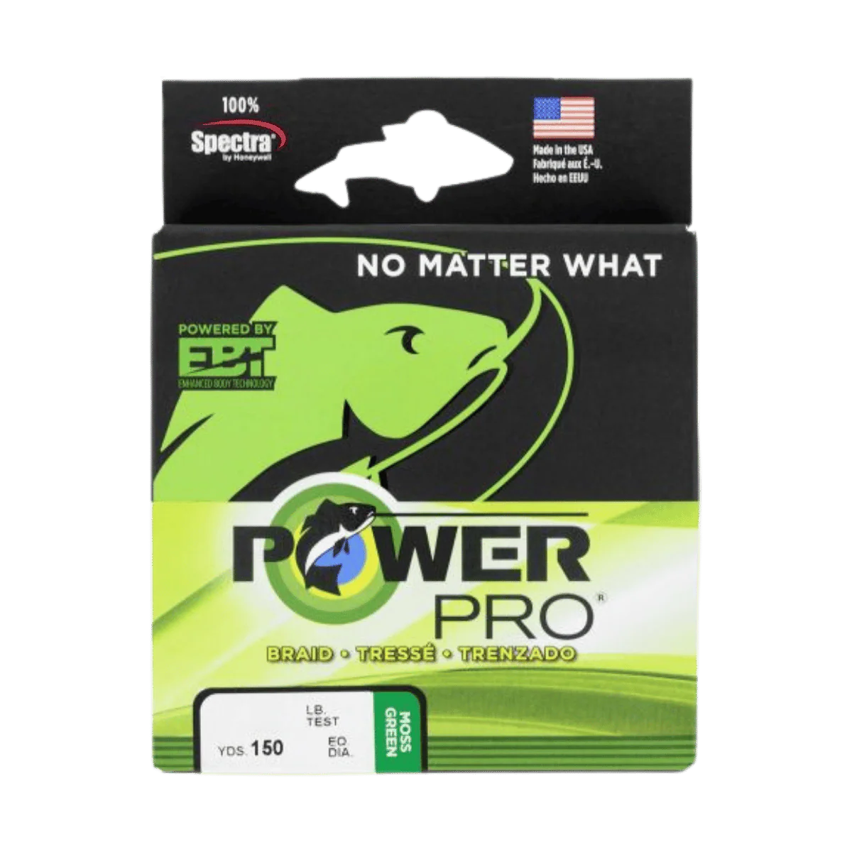 POWER PRO SPECTRA BRAID 150YD 08 LBS MOSS GREEN