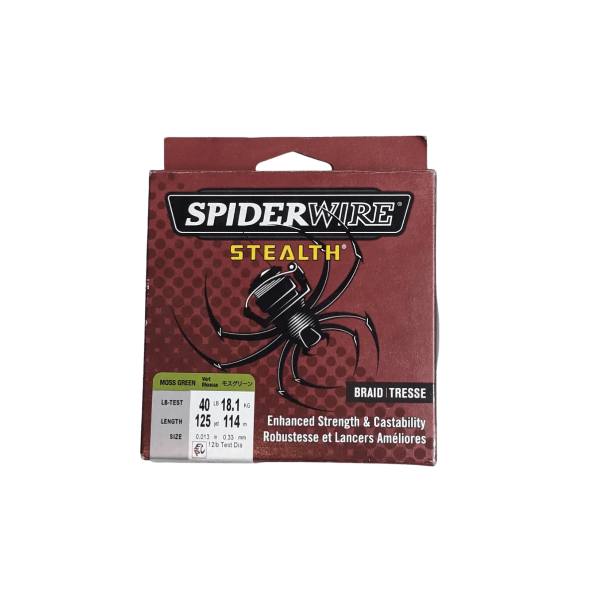 SPIDERWIRE STEALTH SUPERLINE 125YD - 40 LBS - MOSS GREEN