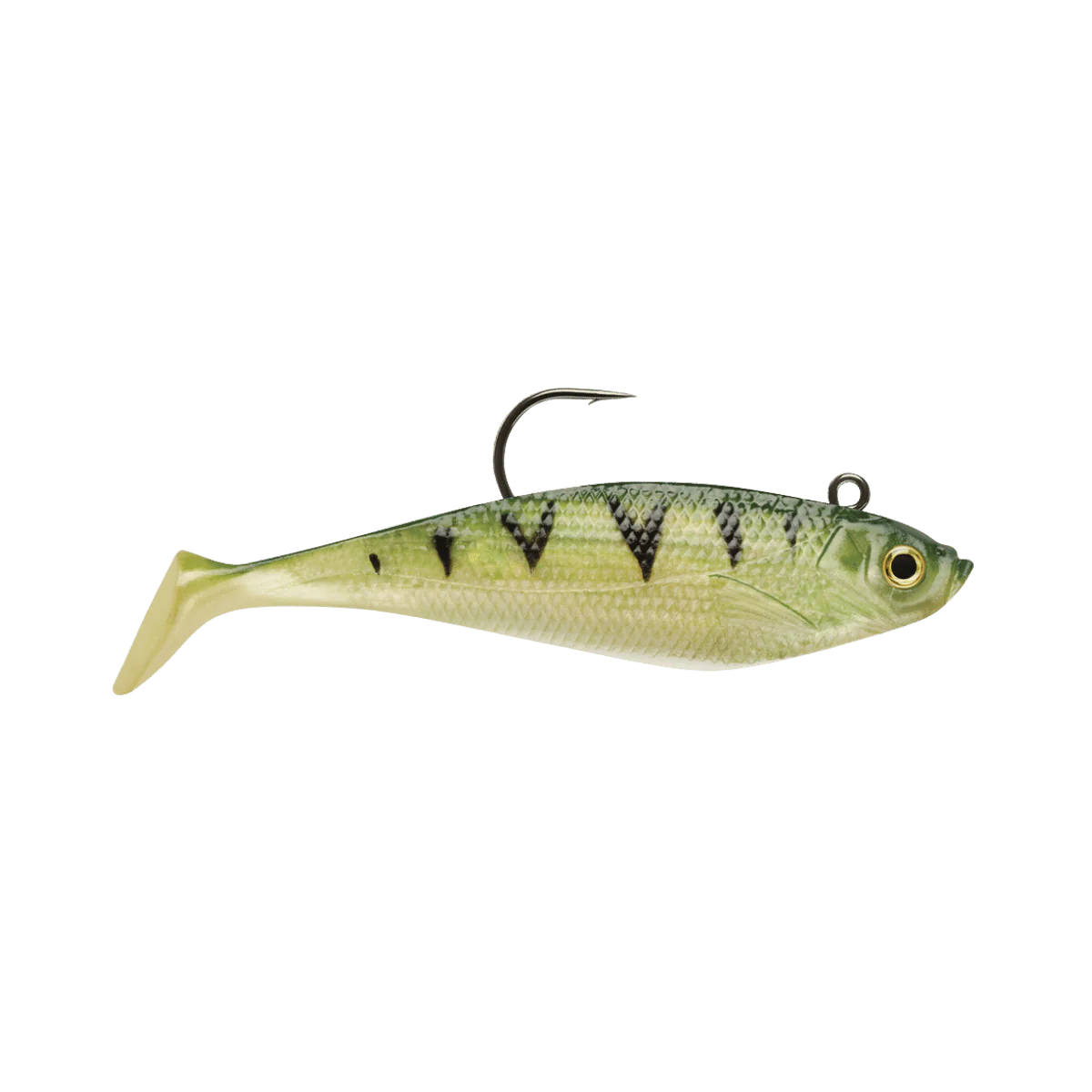 STORM WILDEYE SWIM SHAD 3 INCH 1/4 OZ #1/0 3 PACK - YELLOW PERCH