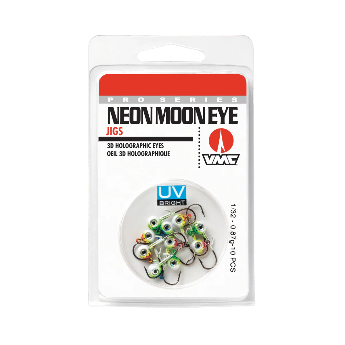 VMC NEON MOON EYE JIG UV KIT 1/32OZ - ASSORTED