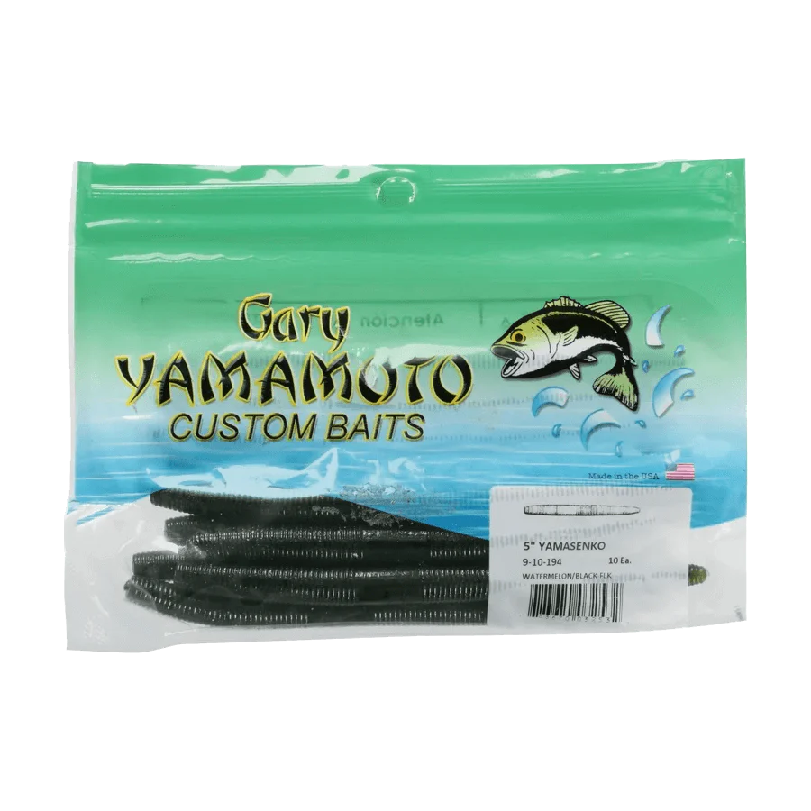 Yamamoto Senko worm 10 Pk Watermelon/Black 5" - Image 2
