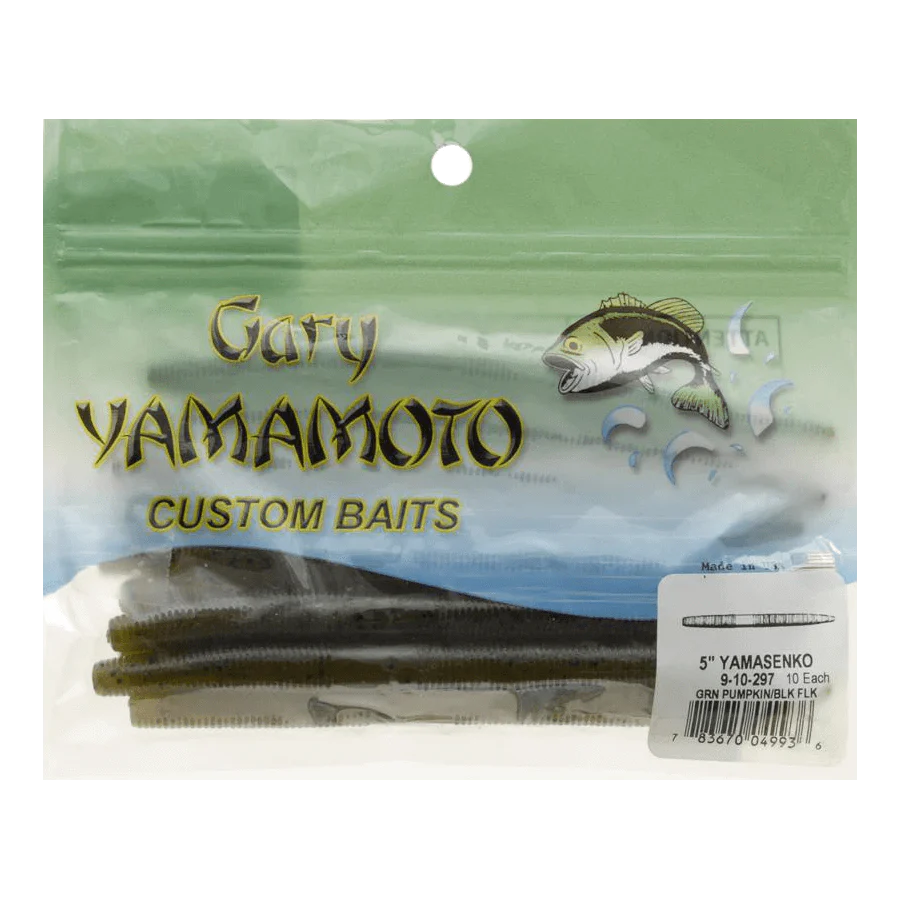 Yamamoto Senko worm 10 Pk Green Pumpkin/Black 5" - Image 2