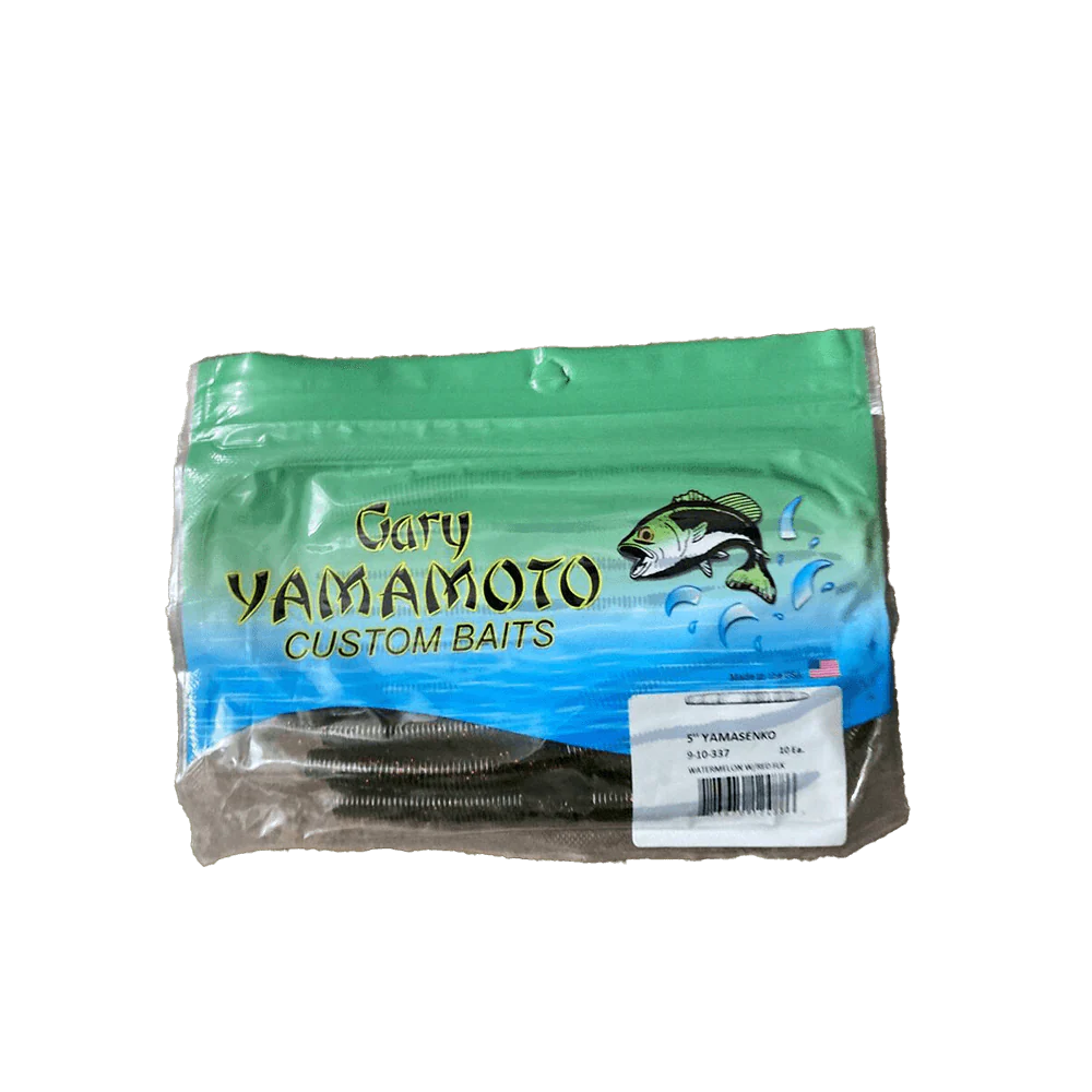 Yamamoto Senko worm 10 Pk Watermelon/Red Flake 5" - Image 2