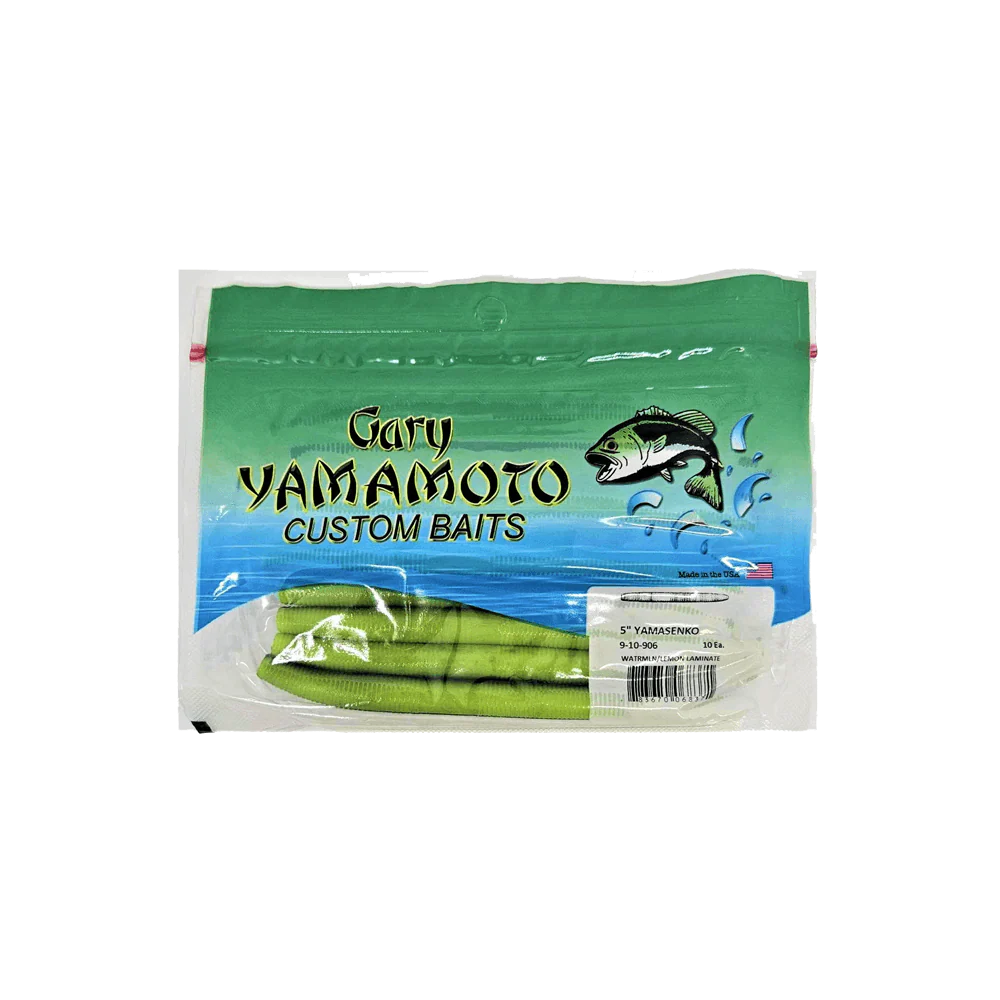 Yamamoto Senko worm 10 Pk Watermelon/Lemon 5" - Image 2