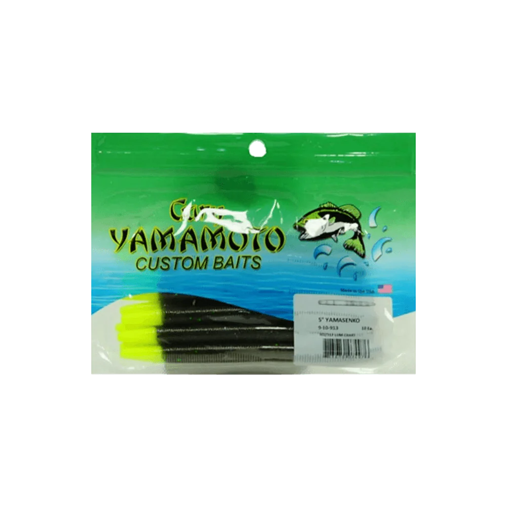 Yamamoto Senko worm 10 Pk Green Pumpkin/Chart Tail 5" - Image 2