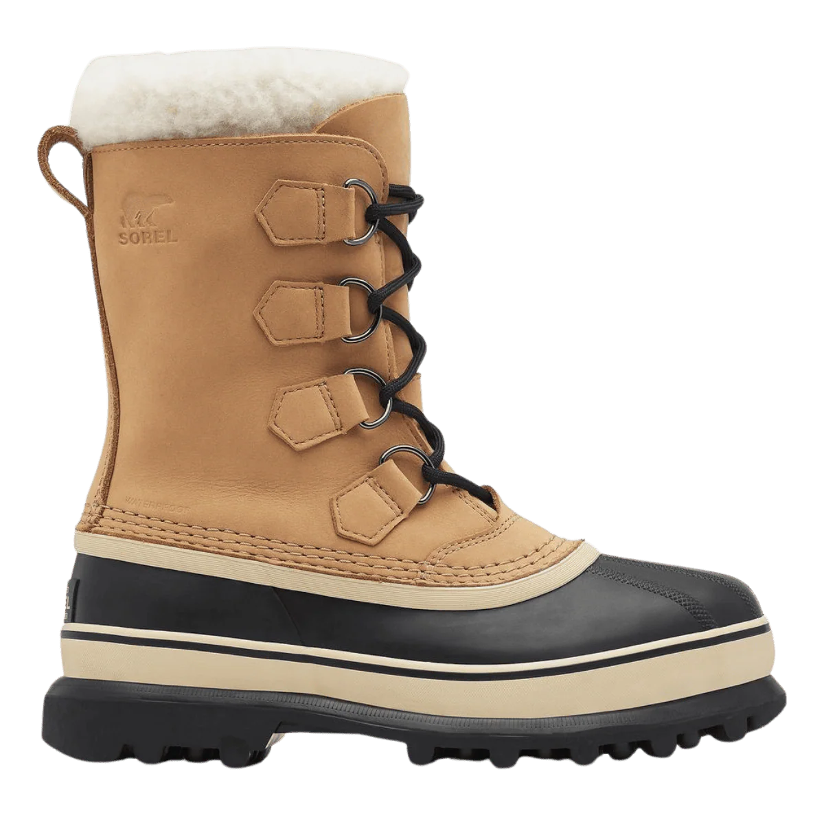 SOREL WOMEN'S CARIBOU WATERPROOF 9MM FELT LINER SNOW BOOTS - BUFF - Image 2