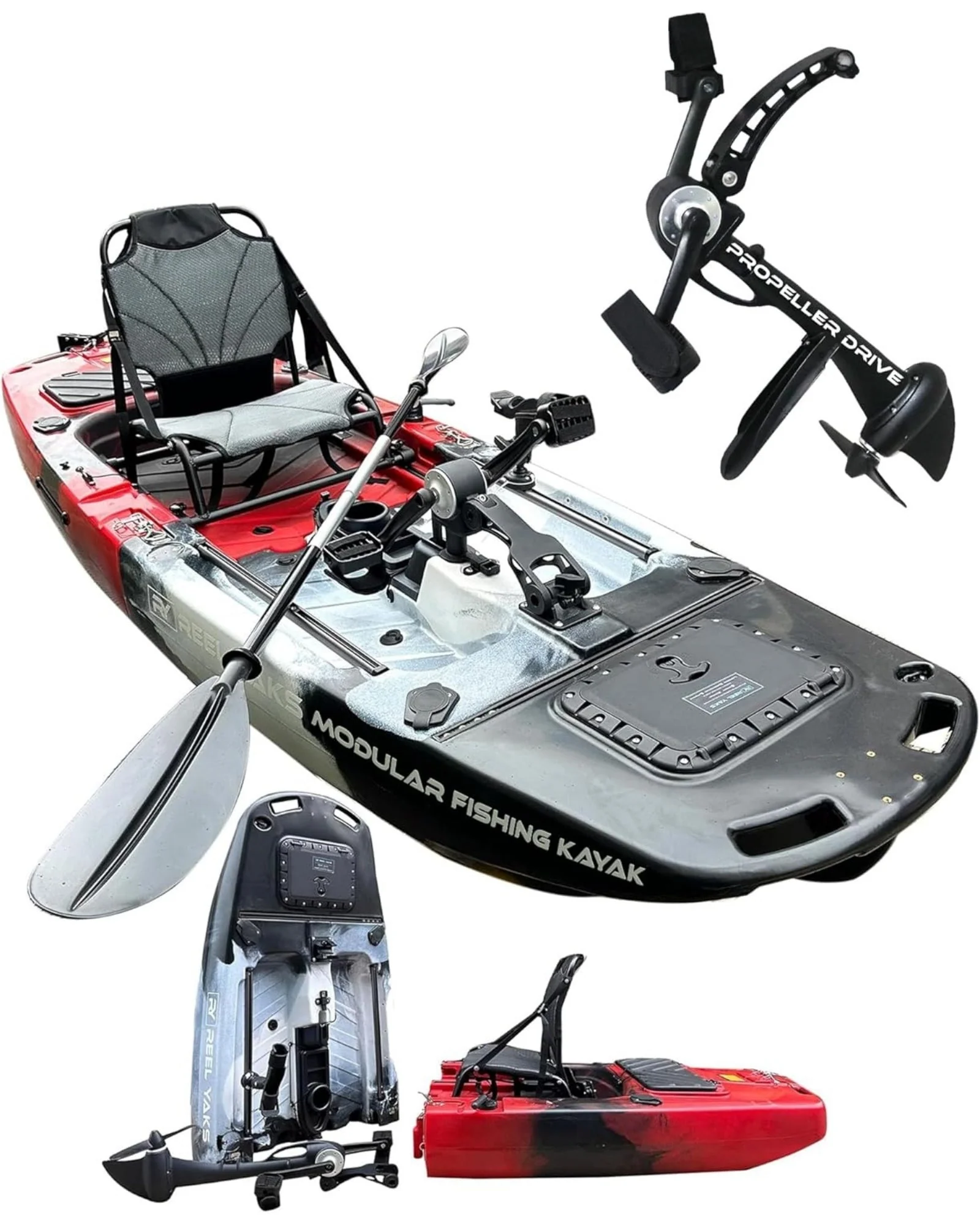 ReelYaks Raider 9.5ft Propeller Drive Modular Fishing Kayak - Image 19