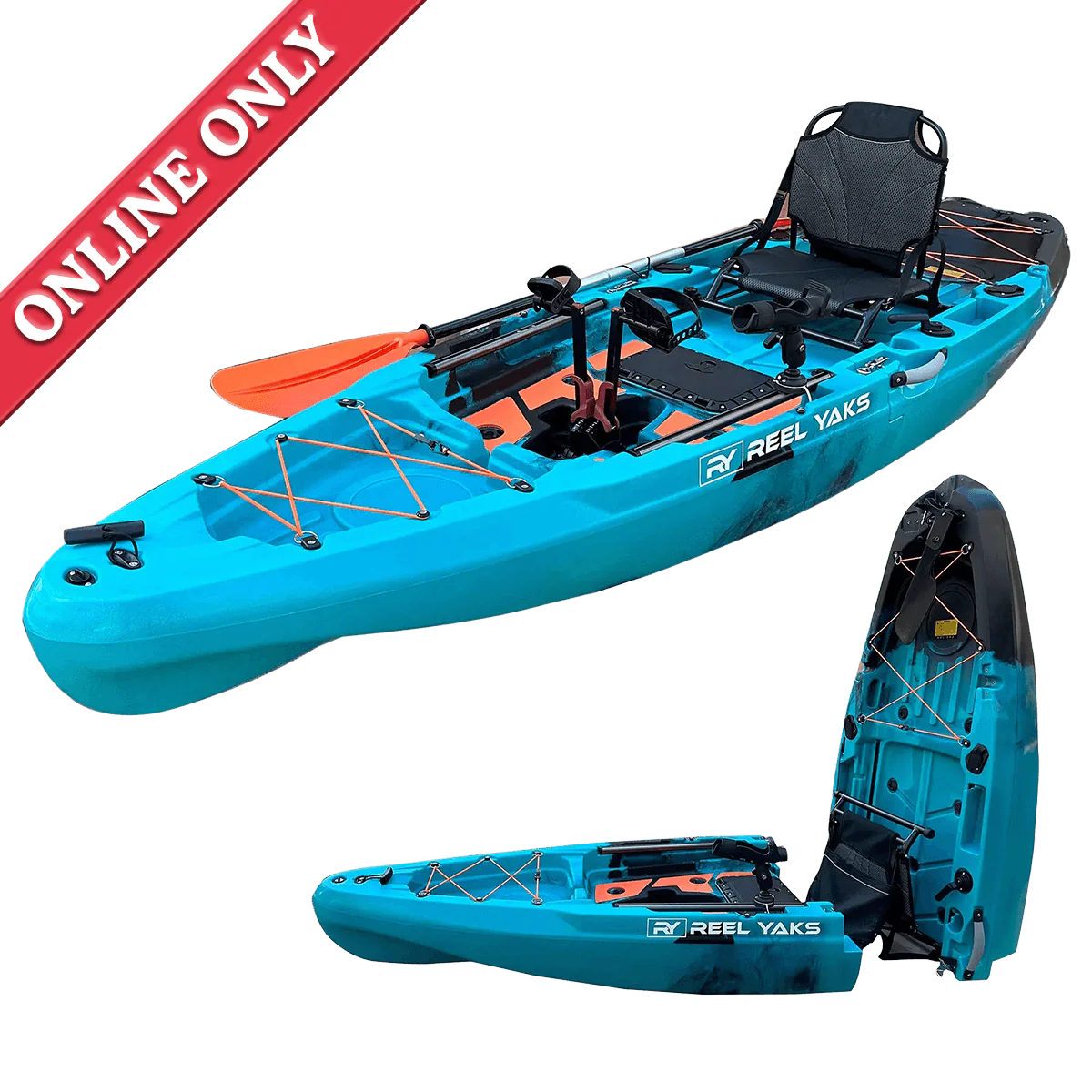 ReelYaks Rapido 10.8ft Propeller Drive Modular Fishing Kayak