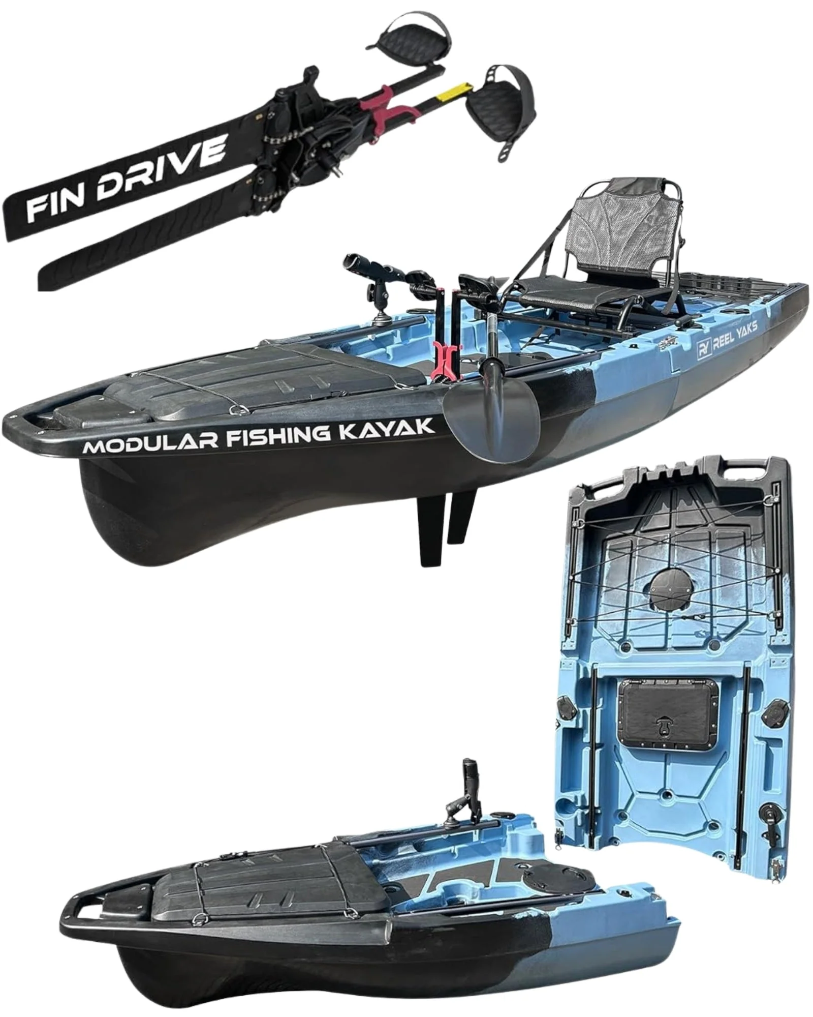 Recon 10ft Fin Drive Modular Fishing Kayak - Image 21